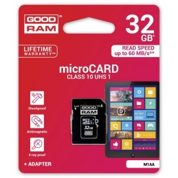 microSD 32GB CARD class 10 UHS I + adapter - retail blister