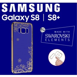 Cover Swarovski Crystal Joy soft per Samsung S8 Gold