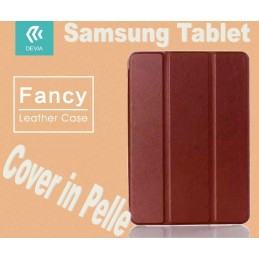 Custodia in pelle per Tablet Samsung Tab E 9.6 T560 Marrone